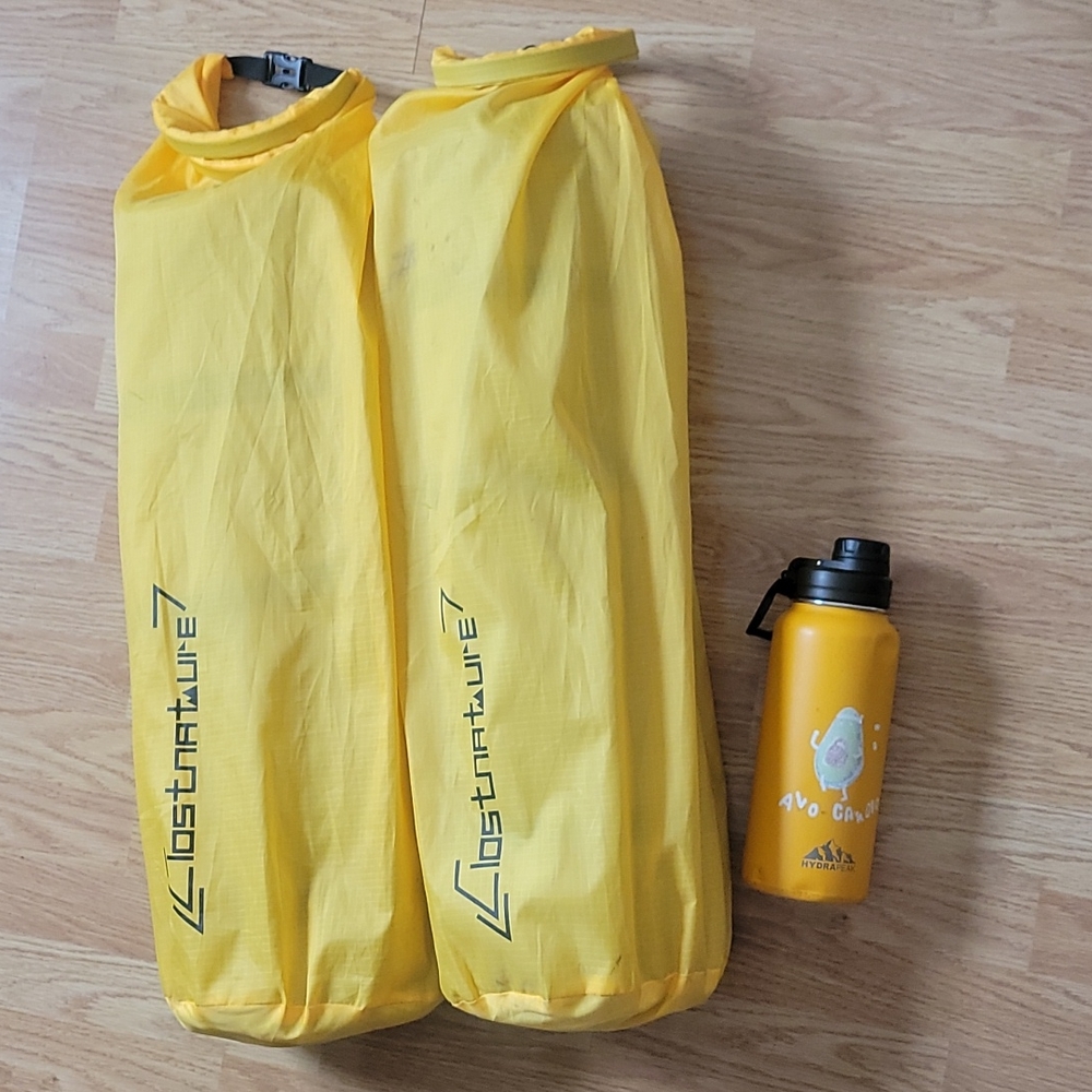 Lost Nature (2) inflatable orange sleeping pad with pillow Hiking Backpacking